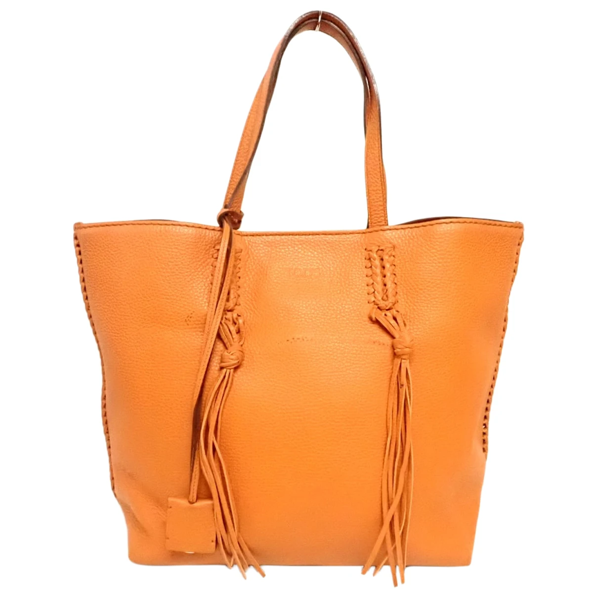 Pre-owned Tod's Leather Tote In Orange