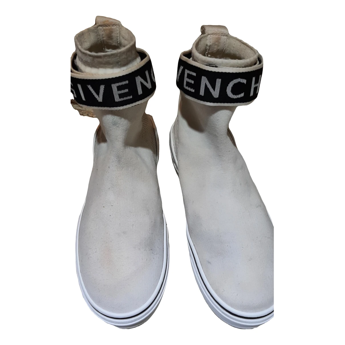 Pre-owned Givenchy Cloth Boots In White