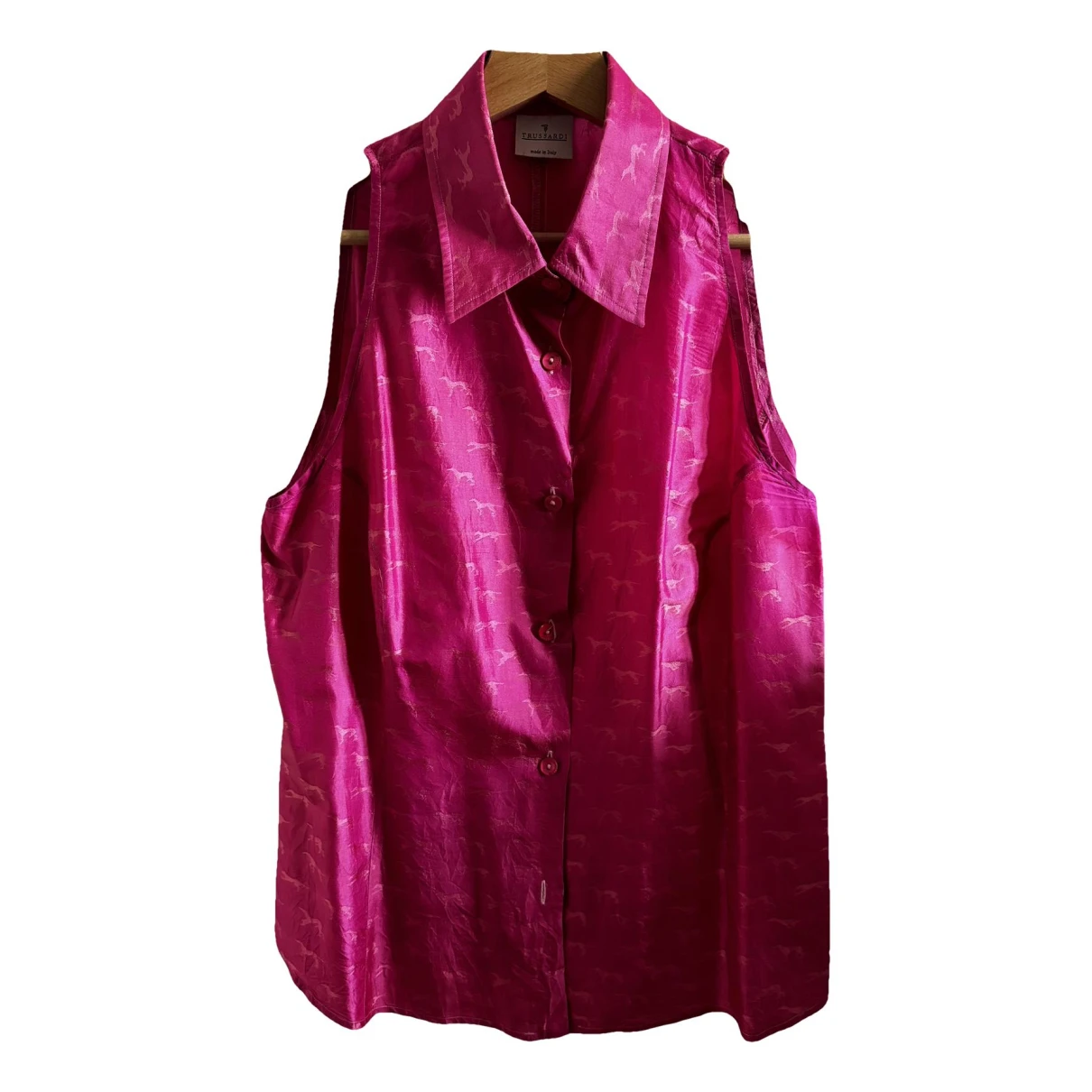 Pre-owned Trussardi Silk Blouse In Pink