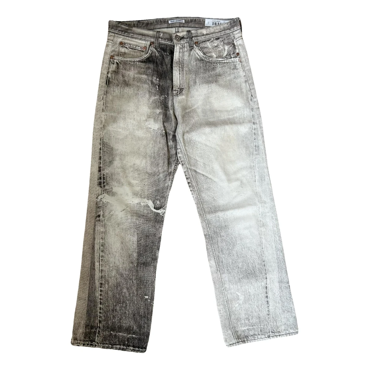 Pre-owned Our Legacy Straight Jeans In Anthracite