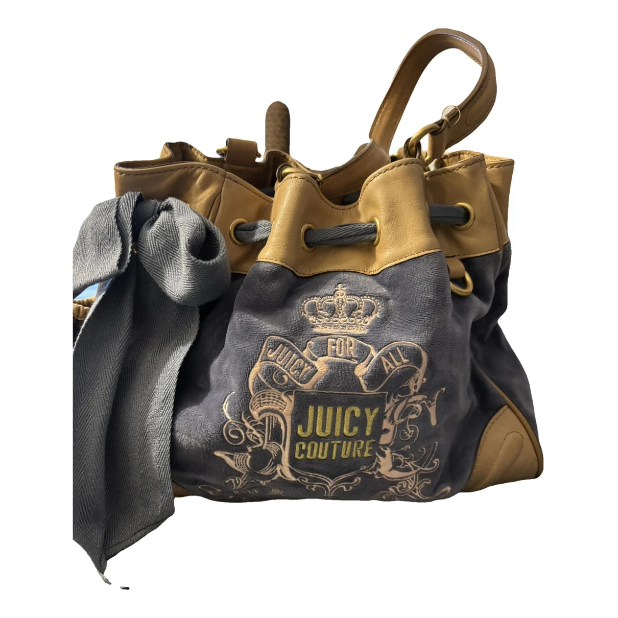 Pre-owned Juicy Couture Velvet Handbag In Blue