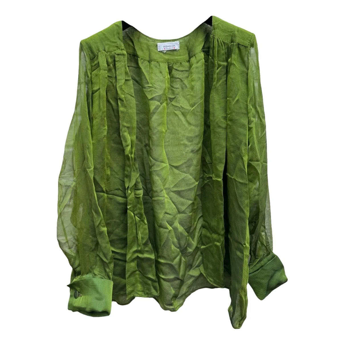Pre-owned Saint Laurent Silk Blouse In Green
