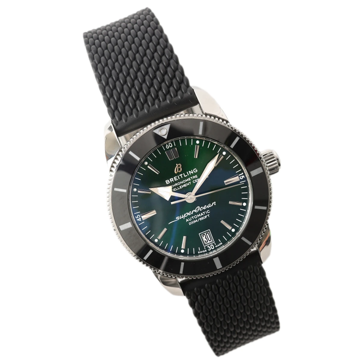 Pre-owned Breitling Superocean Watch In Green