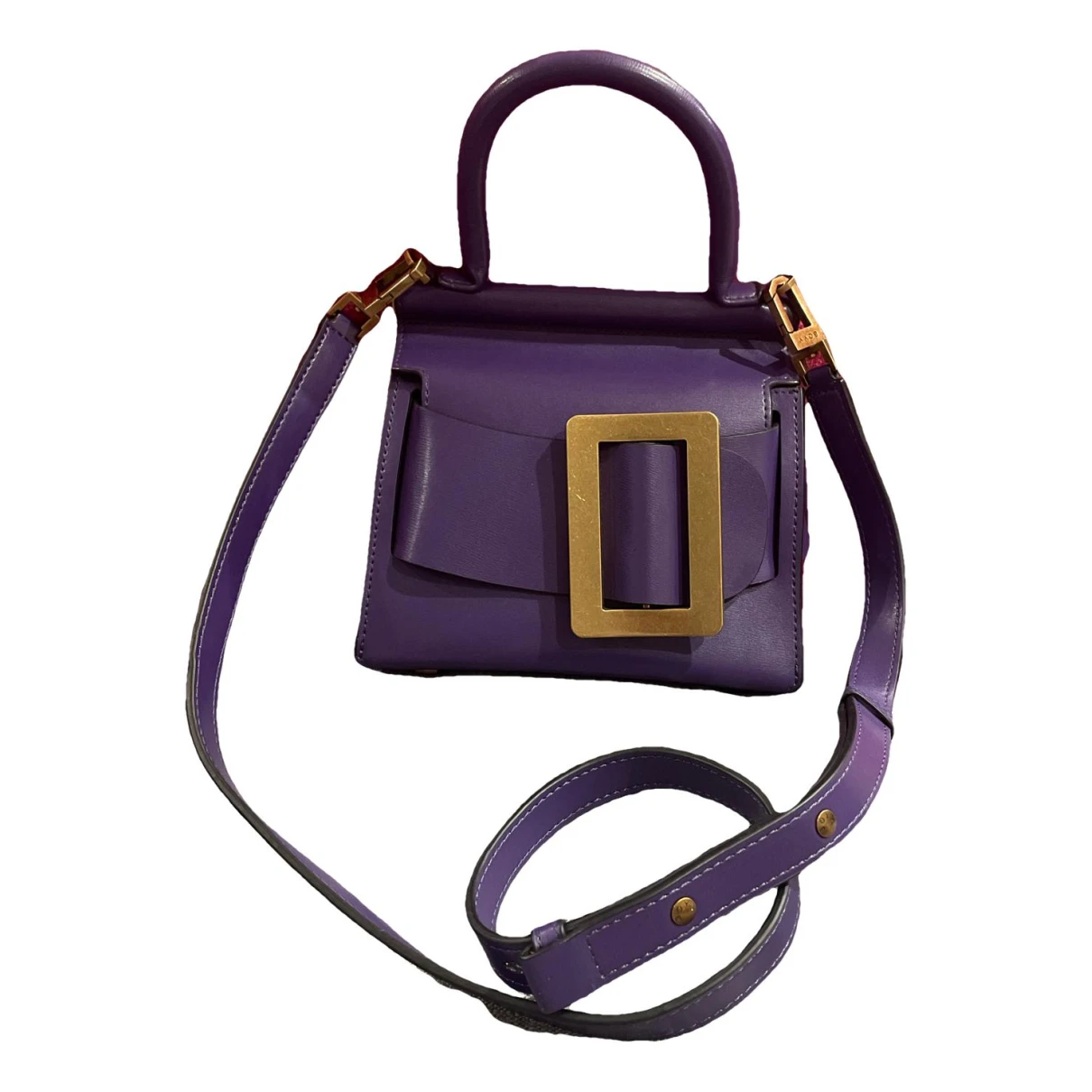 Pre-owned Boyy Lucas 19 Leather Crossbody Bag In Purple