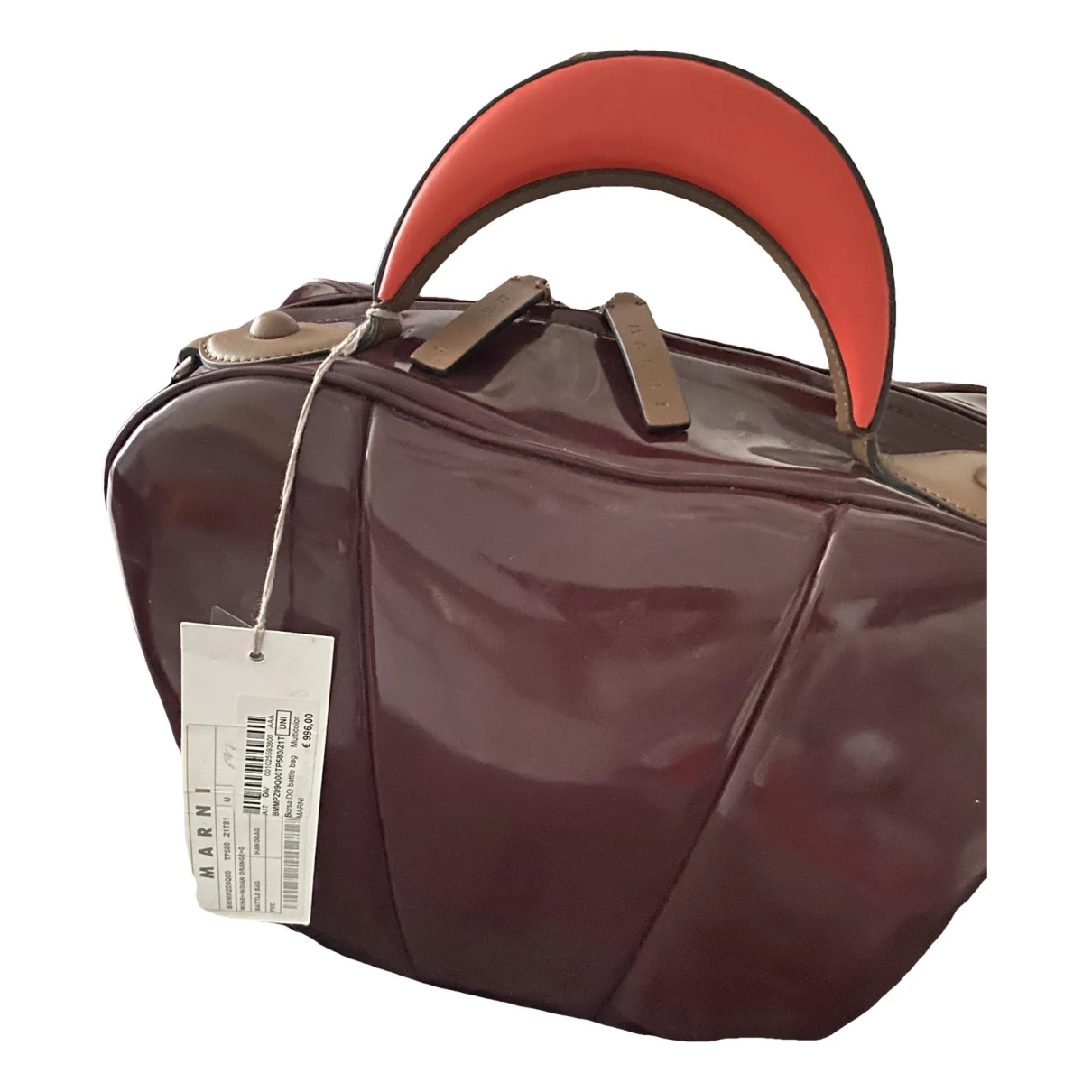 Pre-owned Marni Vinyl Handbag In Brown