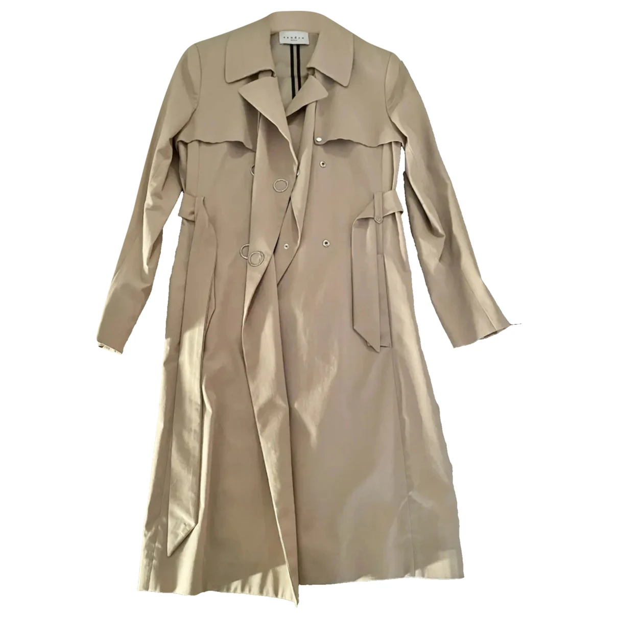 Pre-owned Sandro Trench Coat In Beige