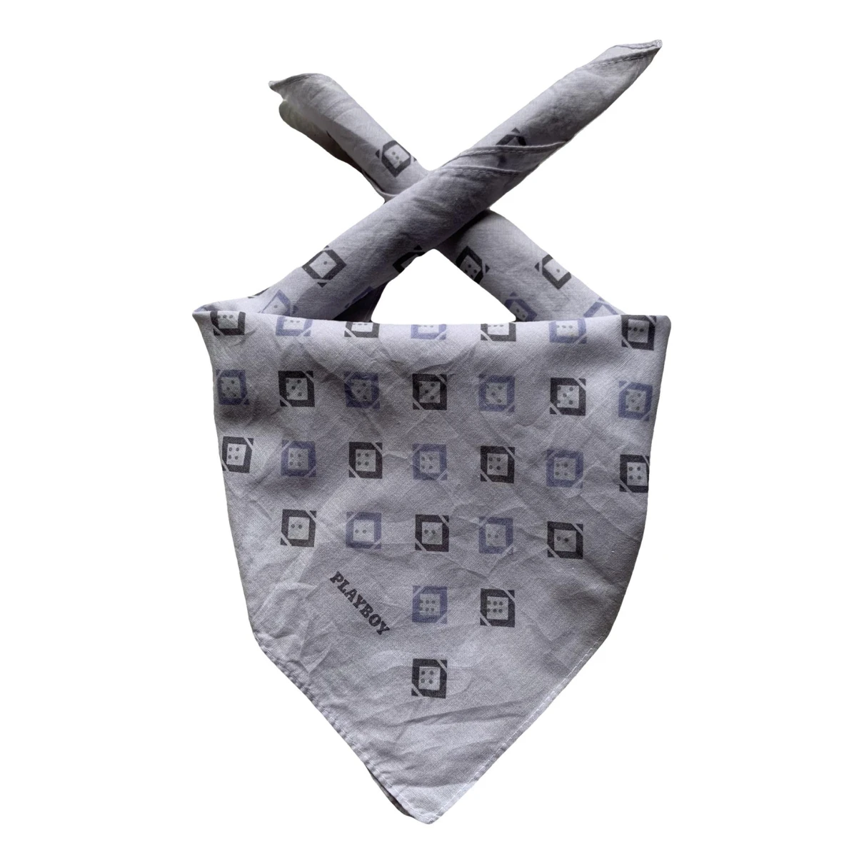 Pre-owned Playboy Silk Handkerchief In White