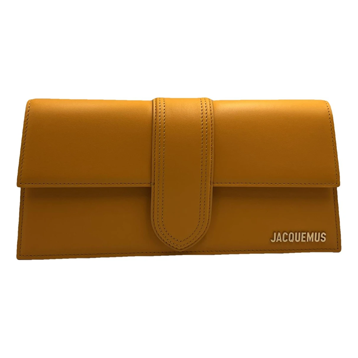 Pre-owned Jacquemus Le Bambino Leather Handbag In Yellow