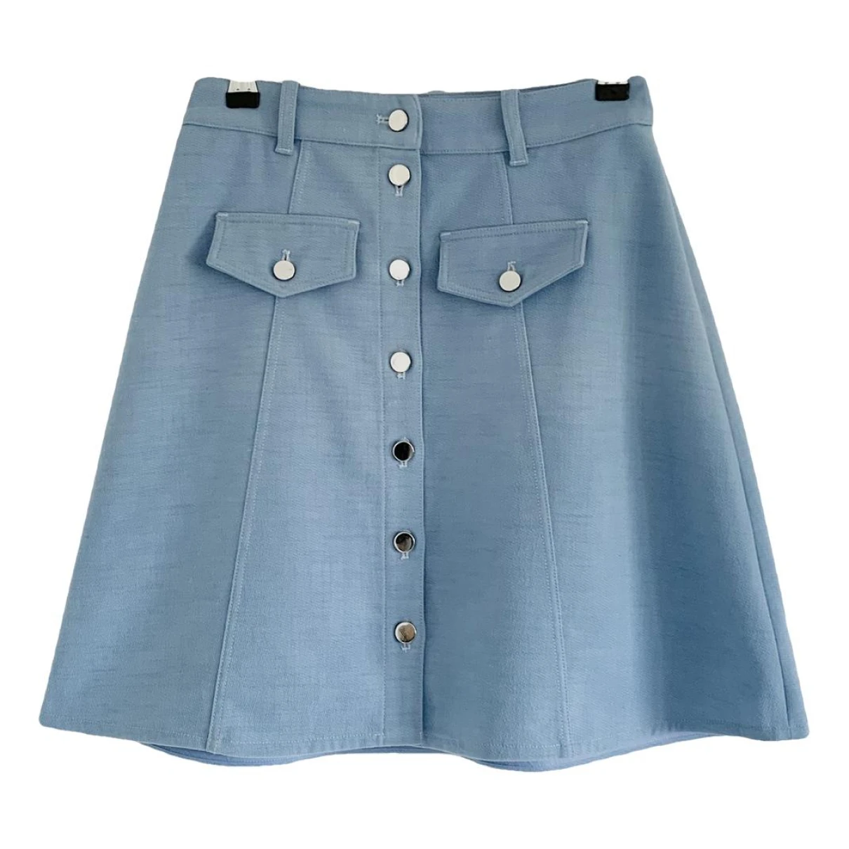 Pre-owned Maje Mini Skirt In Blue