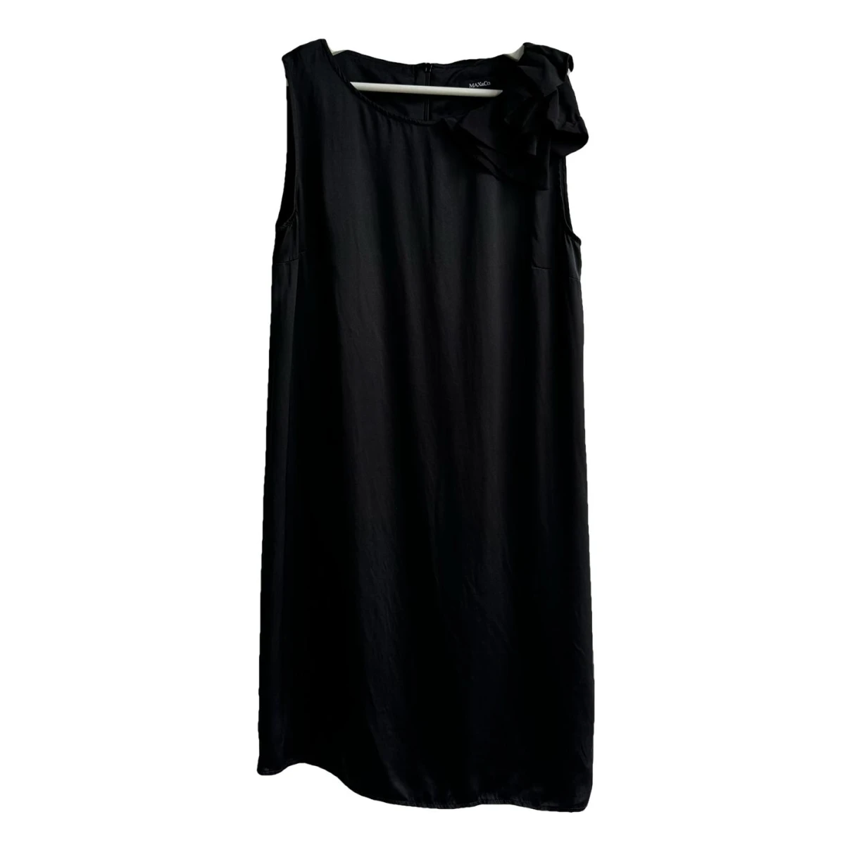 Pre-owned Max & Co Silk Mini Dress In Black