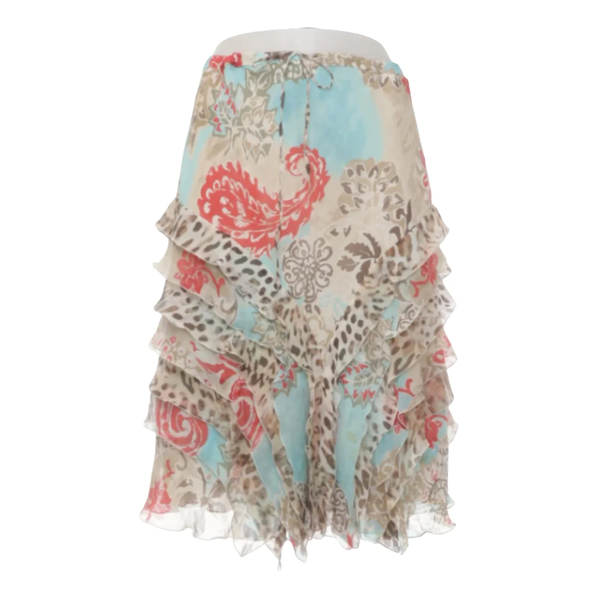 Pre-owned Escada Silk Mid-length Skirt In Multicolour