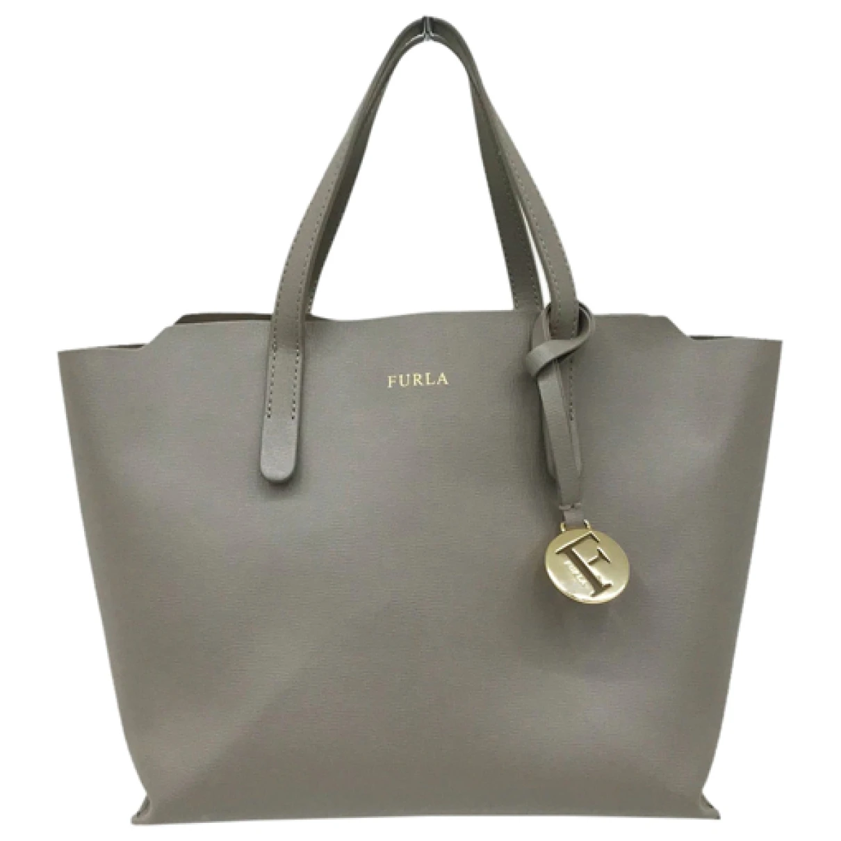 Pre-owned Furla Leather Tote In Beige