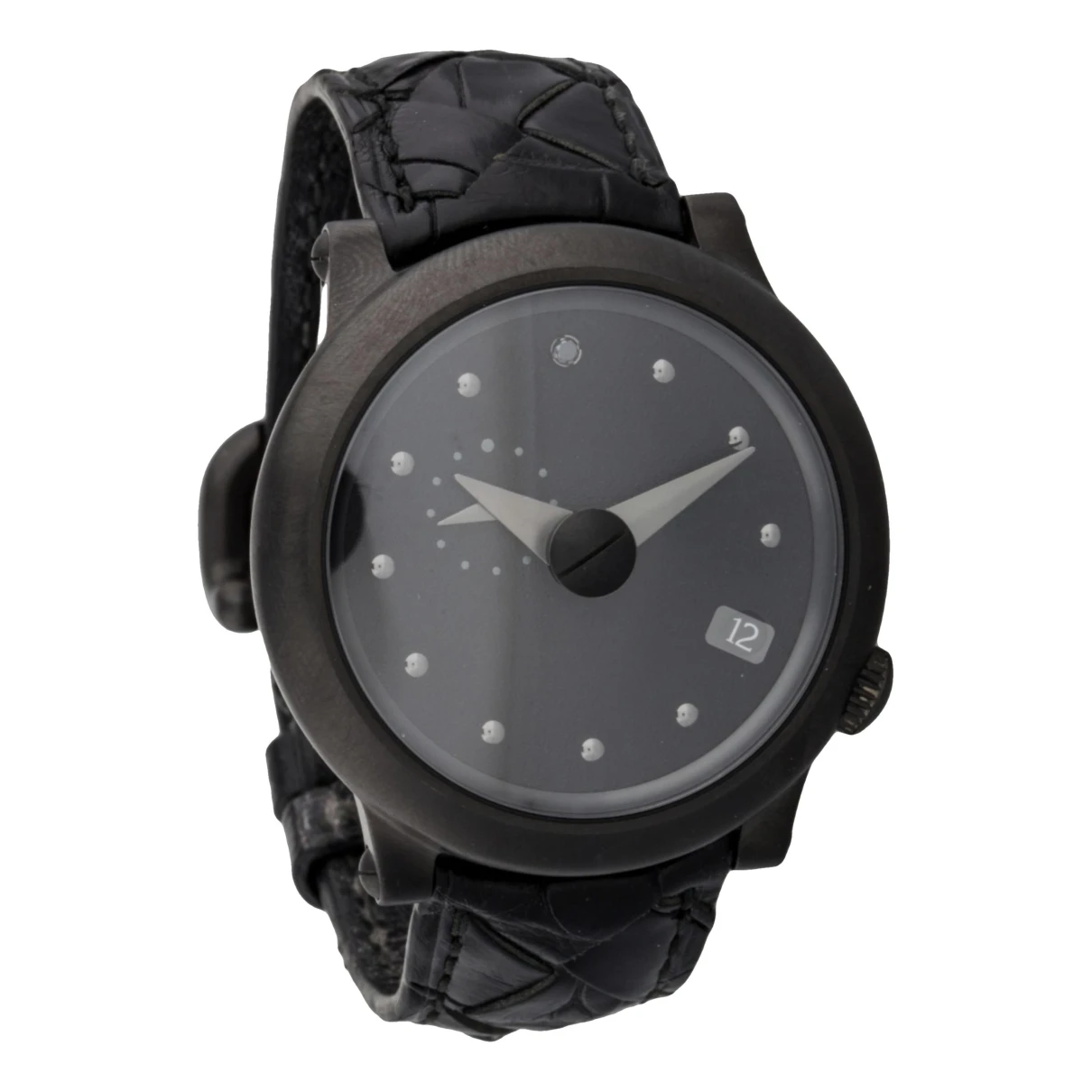 Pre-owned Bottega Veneta Watch In Black