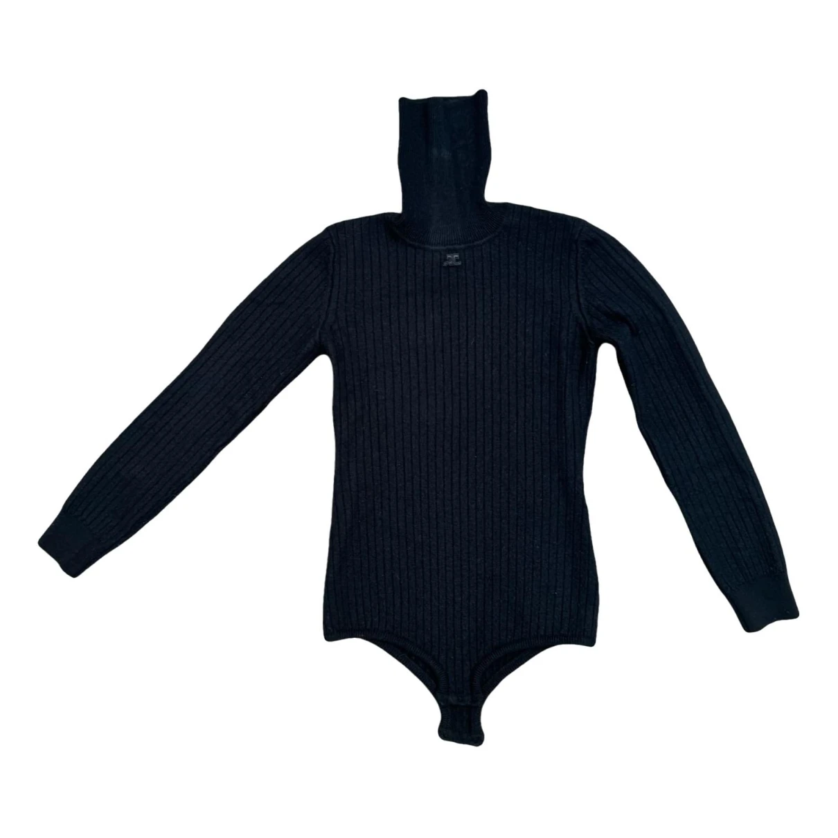 Pre-owned Courrèges Wool Top In Black