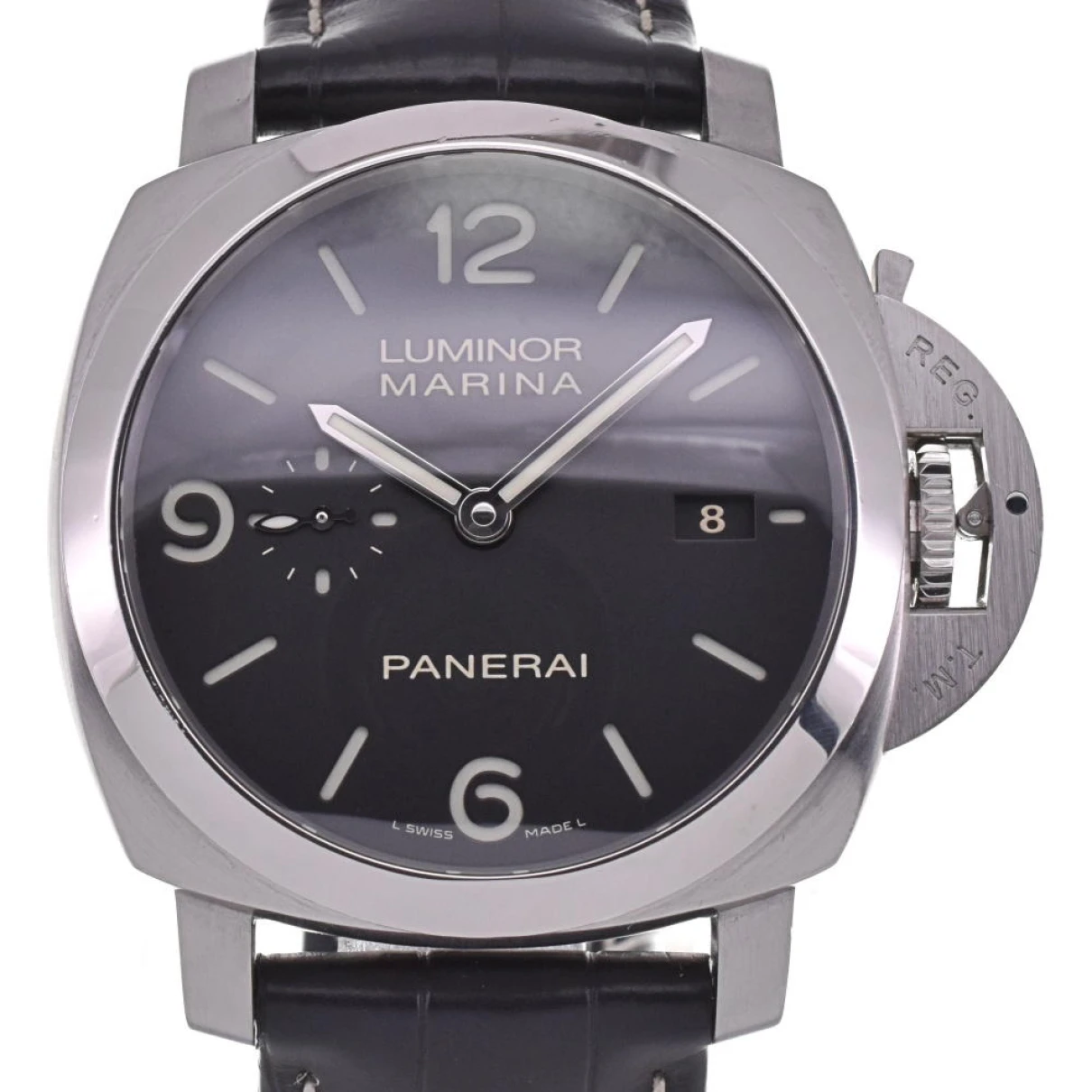 Pre-owned Panerai Luminor Watch In Black
