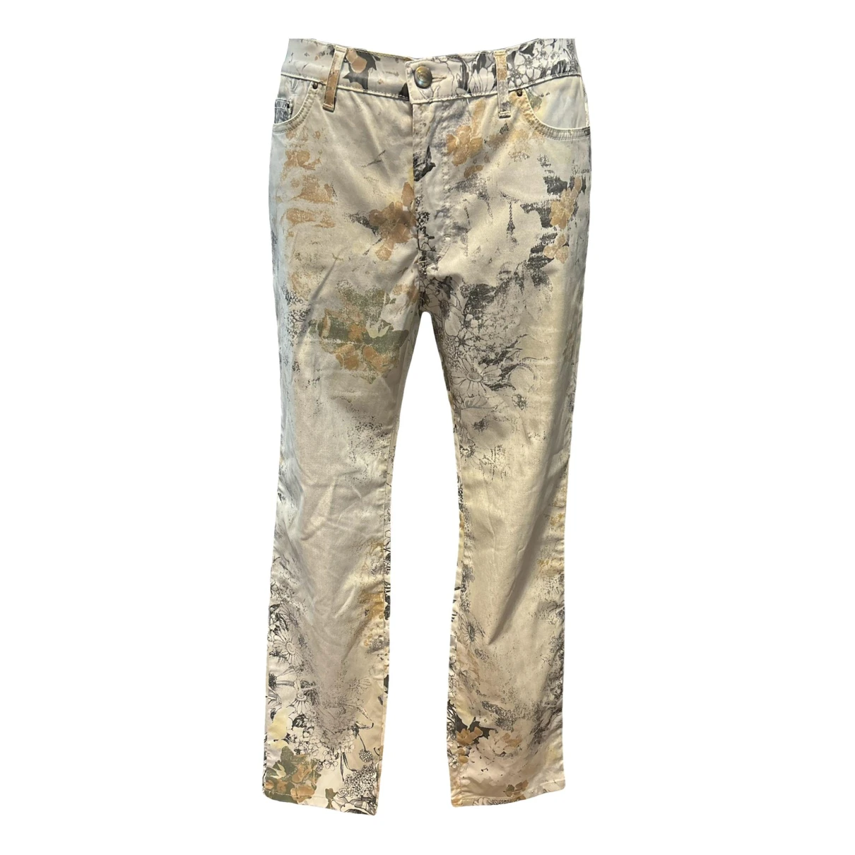 Pre-owned Just Cavalli Trousers In Beige