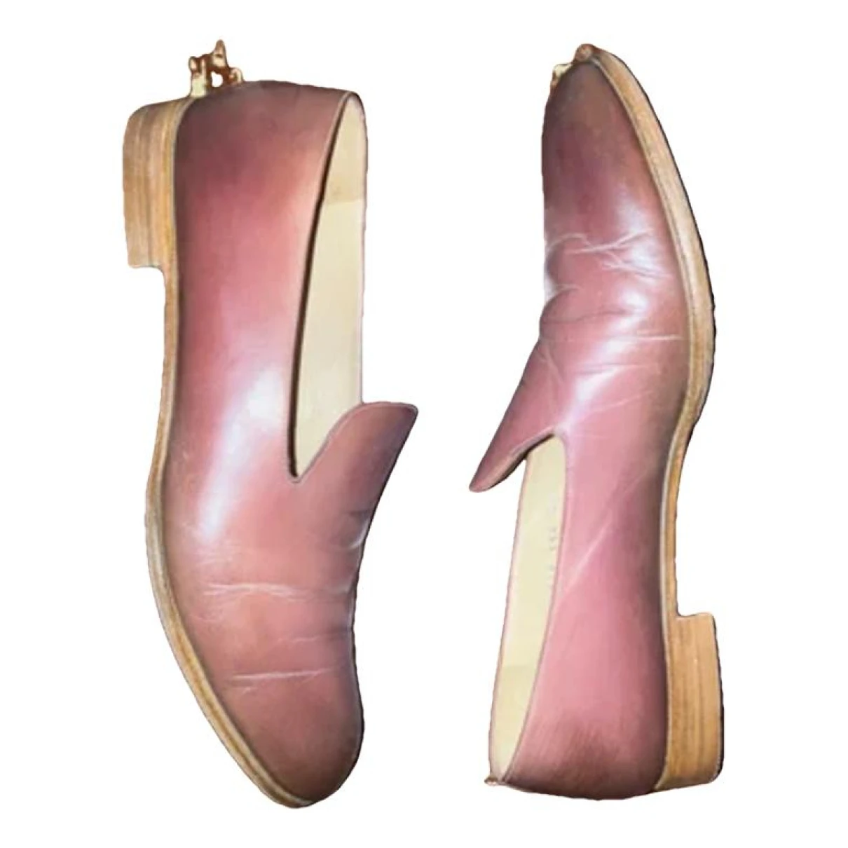 Pre-owned Fratelli Rossetti Leather Flats In Pink