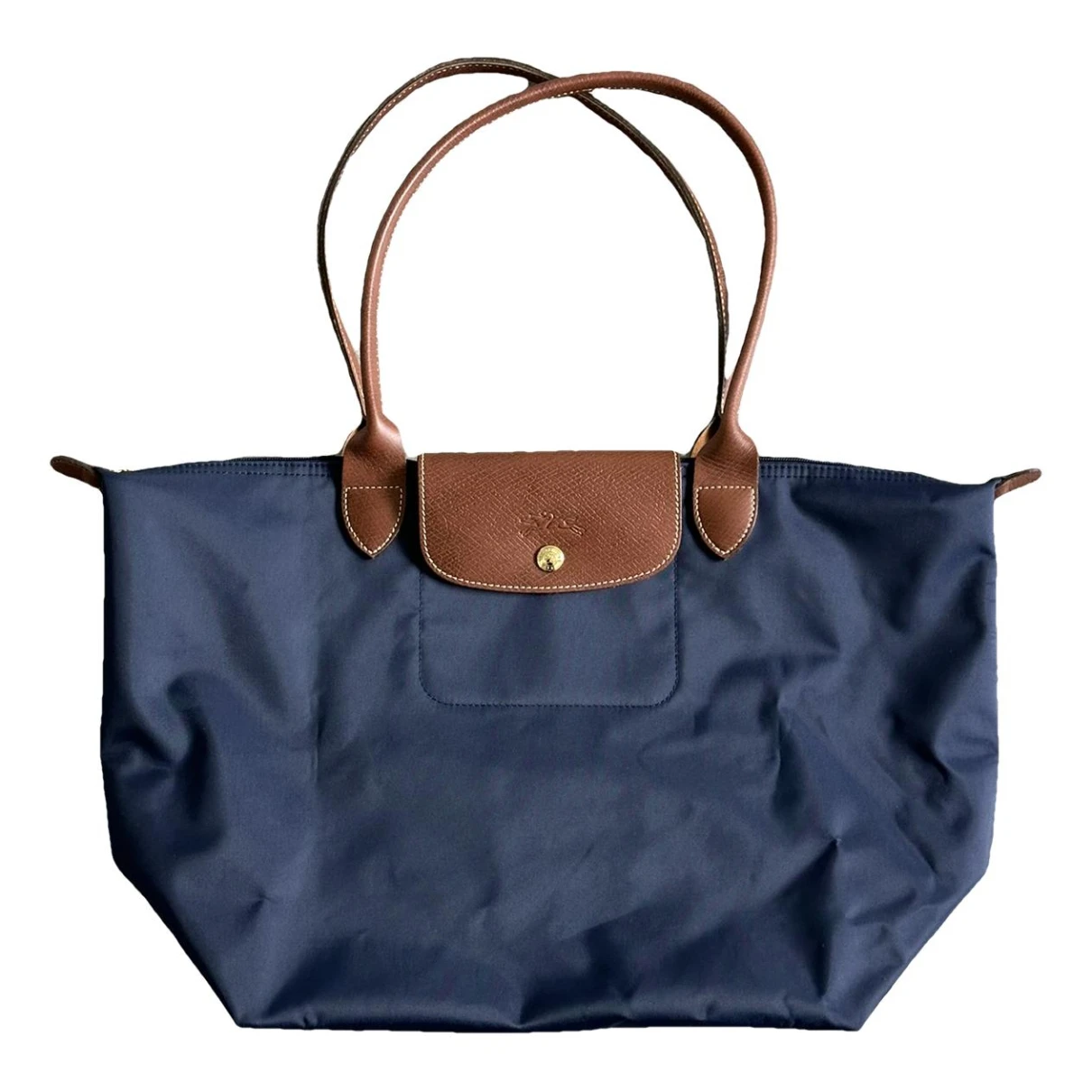 Pre-owned Longchamp Pliage Tote In Blue