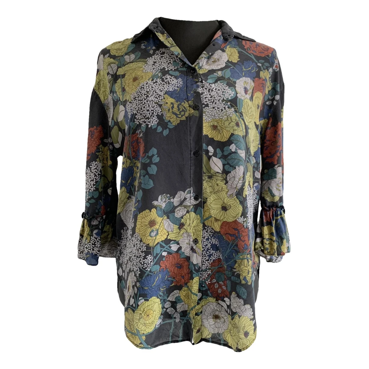 Pre-owned Sandro Silk Shirt In Multicolour