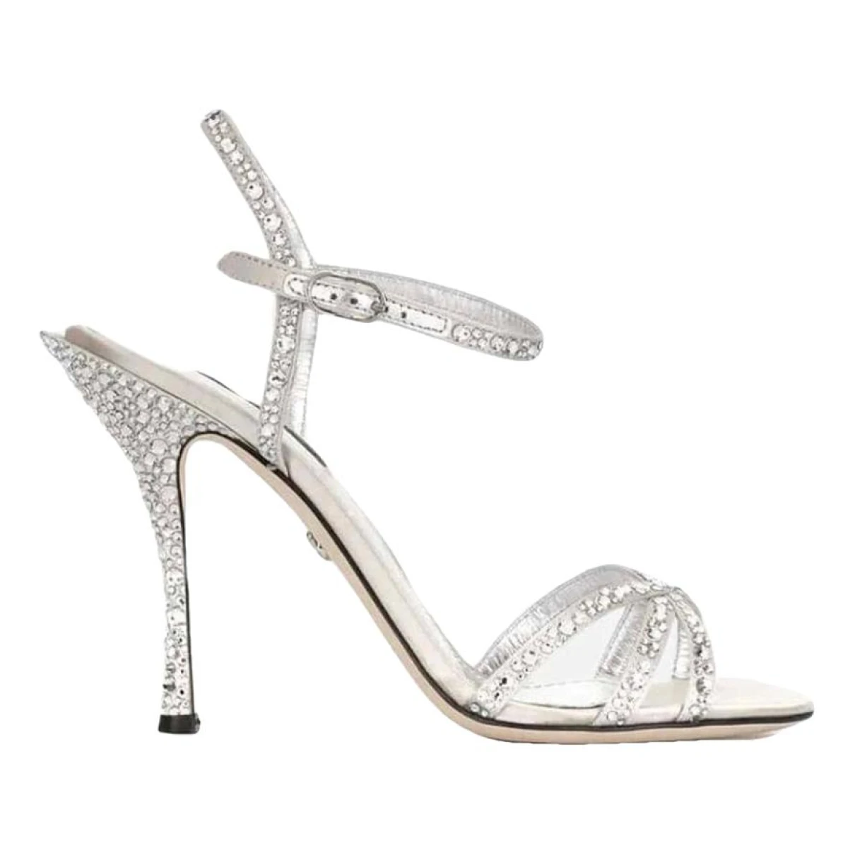 Pre-owned Dolce & Gabbana Cloth Sandal In Silver