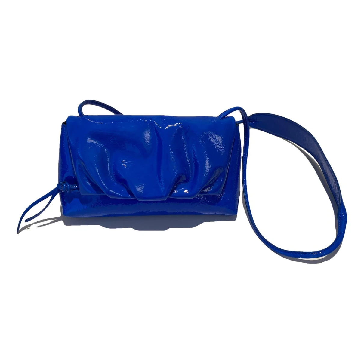 Pre-owned Dries Van Noten Patent Leather Handbag In Blue