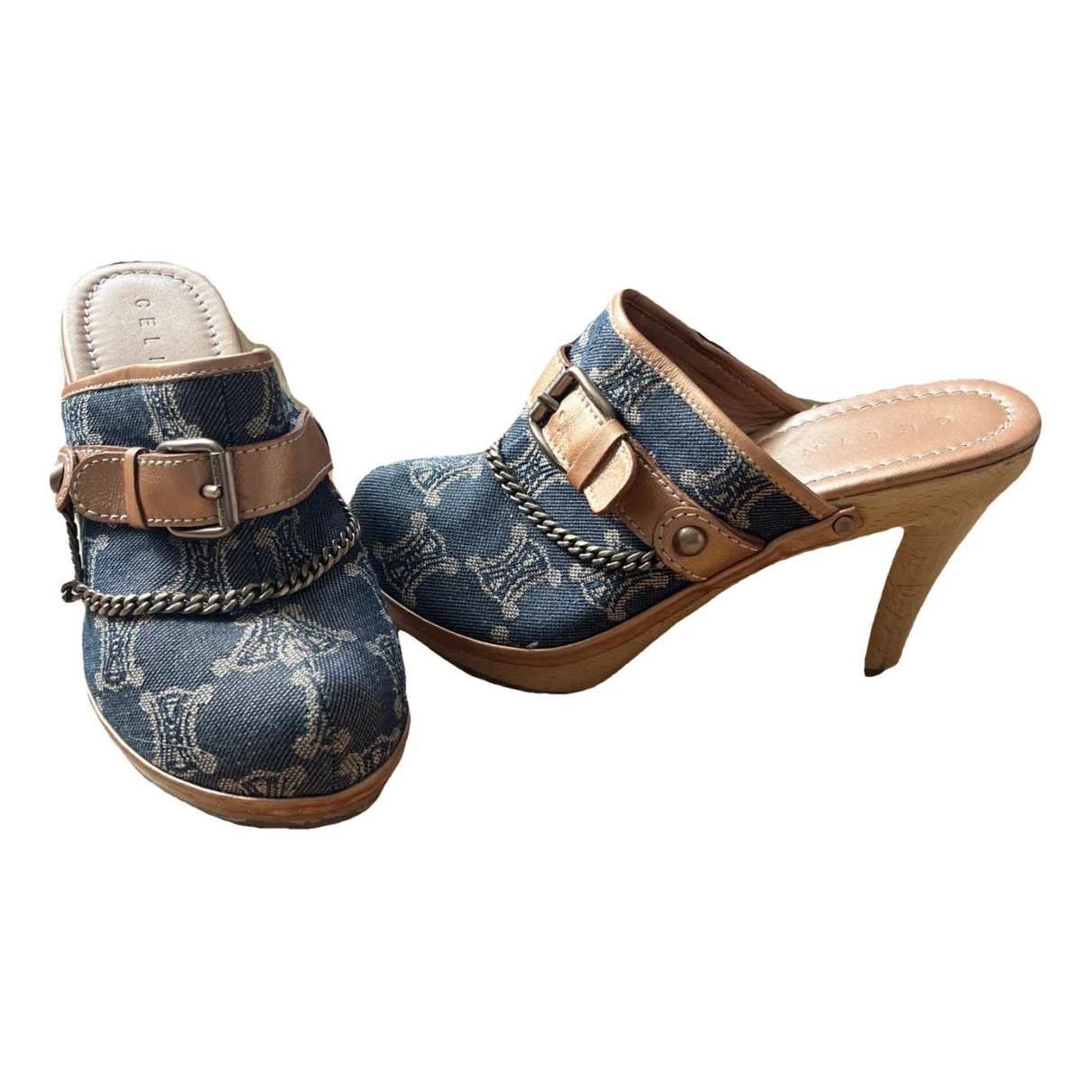 Pre-owned Celine Cloth Mules & Clogs In Other