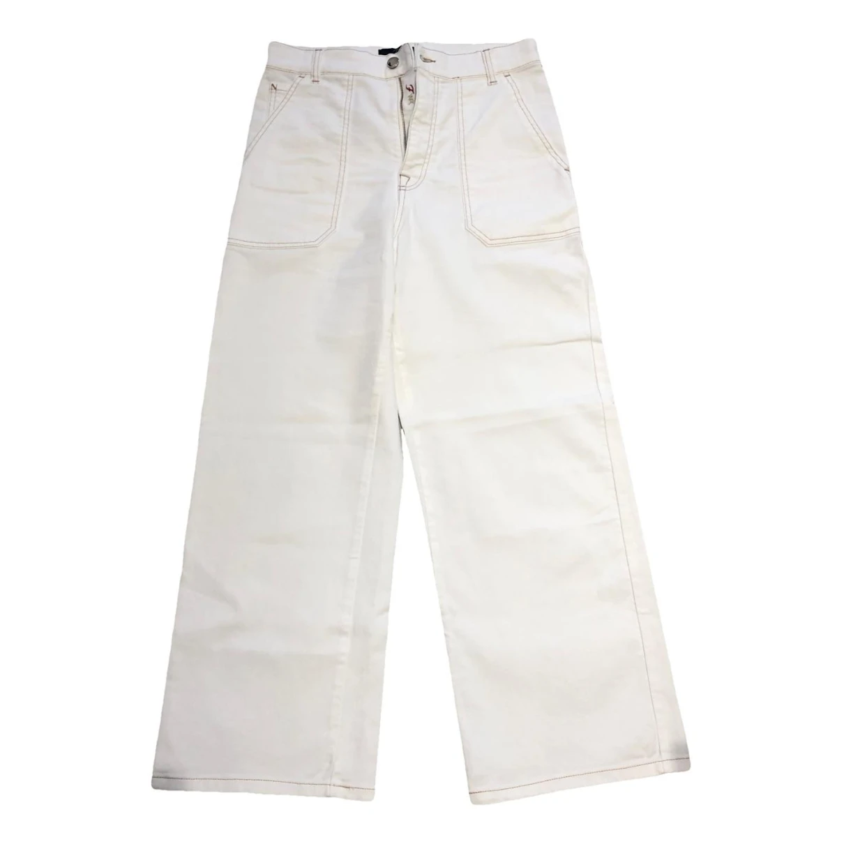 Pre-owned Fay Large Jeans In White