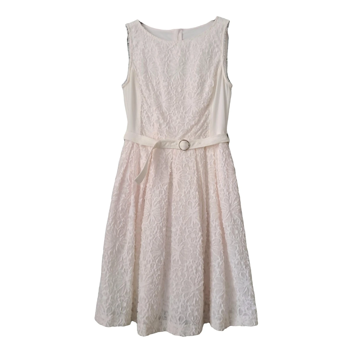 Pre-owned Marc Cain Silk Mid-length Dress In Pink