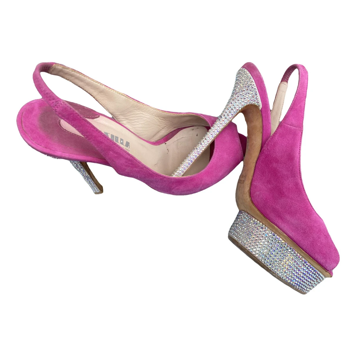 Pre-owned Le Silla Leather Sandals In Pink