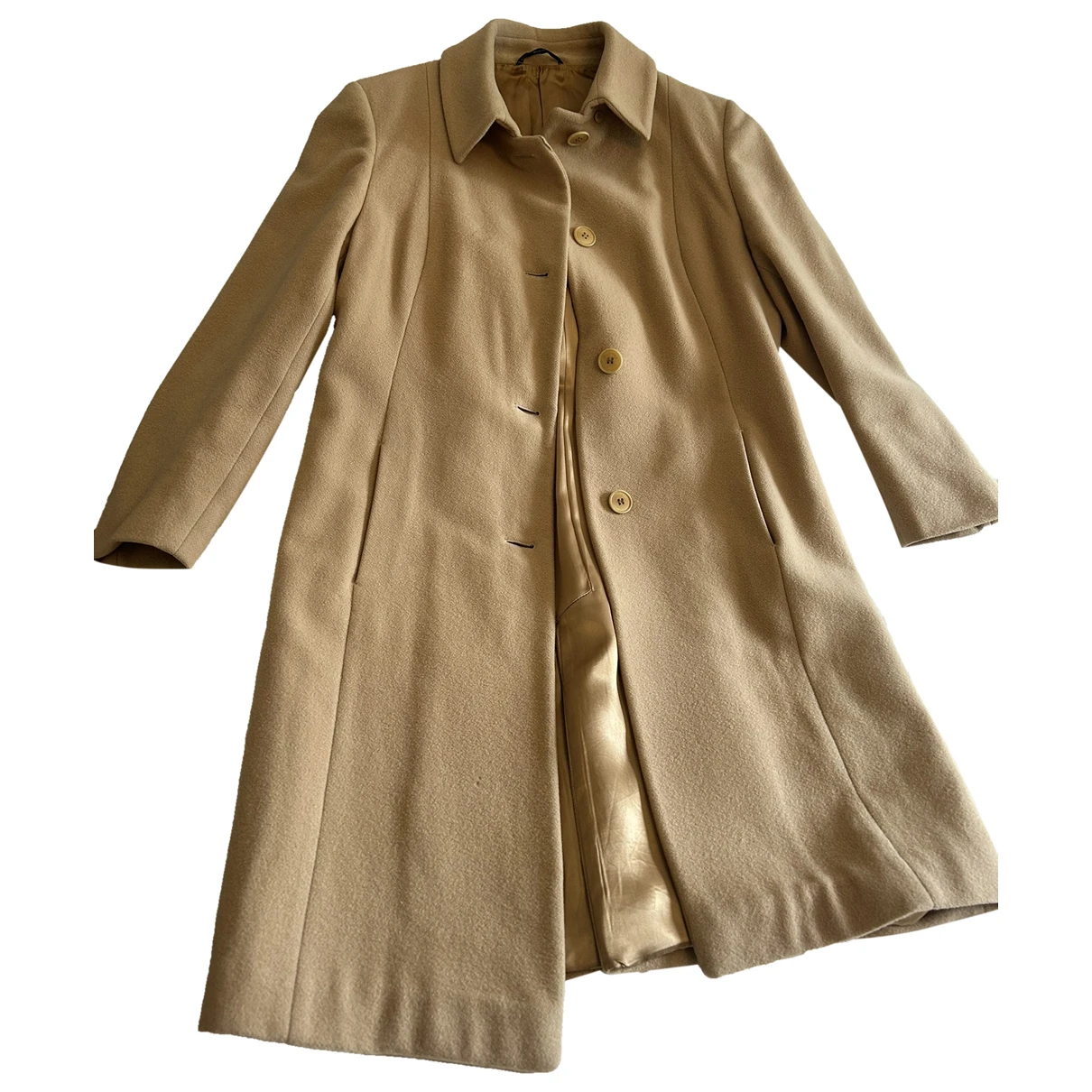 Pre-owned Burberry Cashmere Coat In Camel