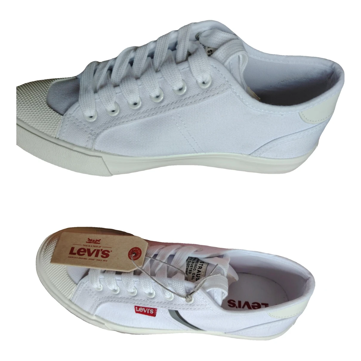 Pre-owned Levi's Cloth Trainers In White
