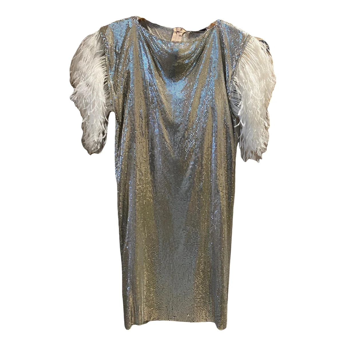 Pre-owned Christopher Kane Mini Dress In Silver