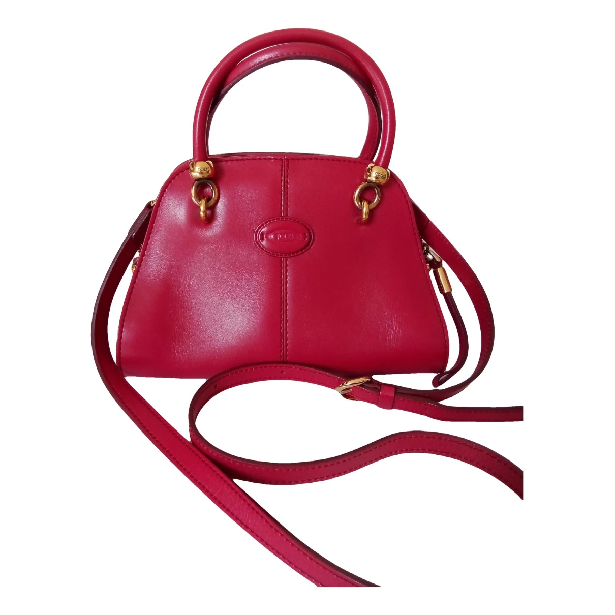 Pre-owned Tod's Leather Crossbody Bag In Red