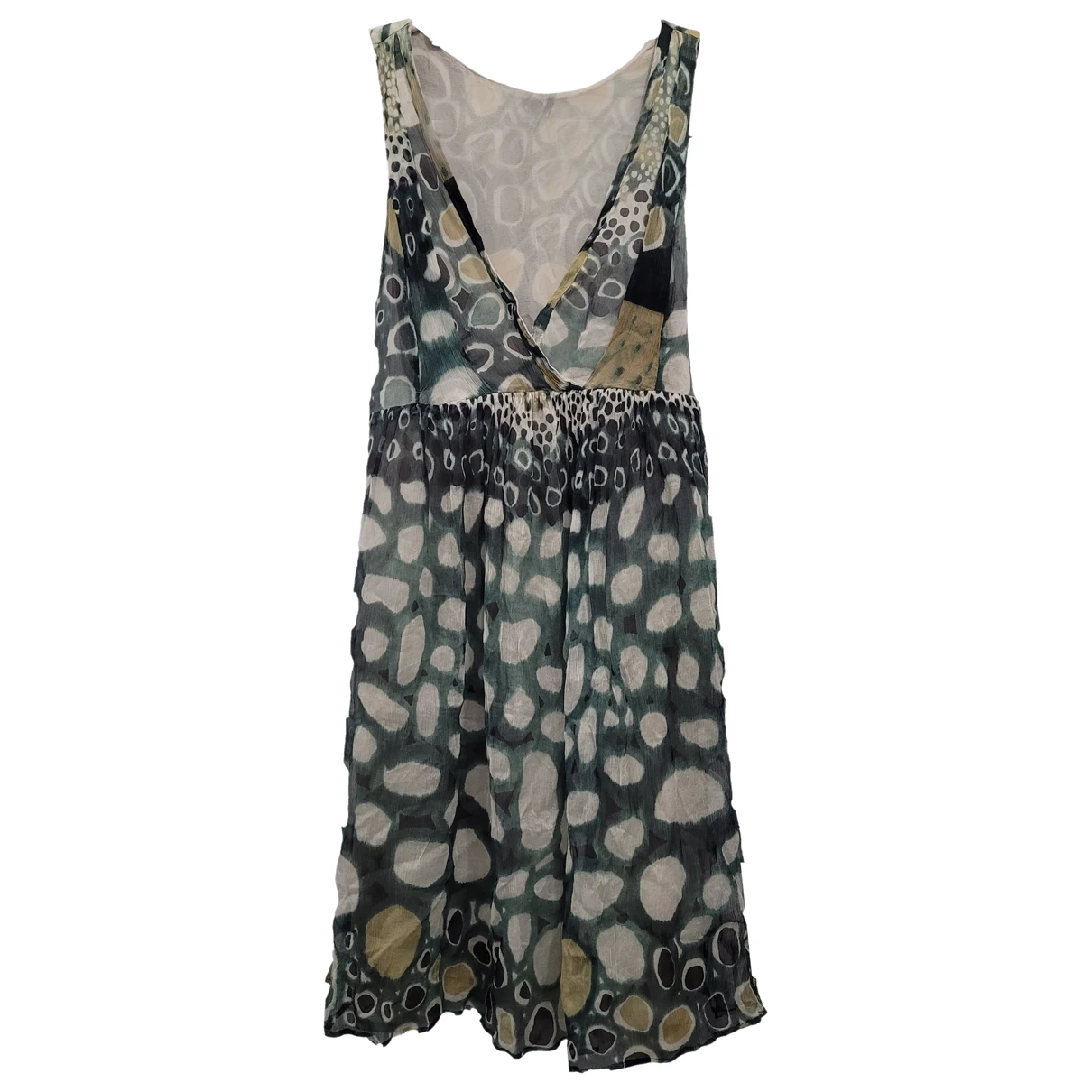 Pre-owned Pinko Silk Mid-length Dress In Multicolour