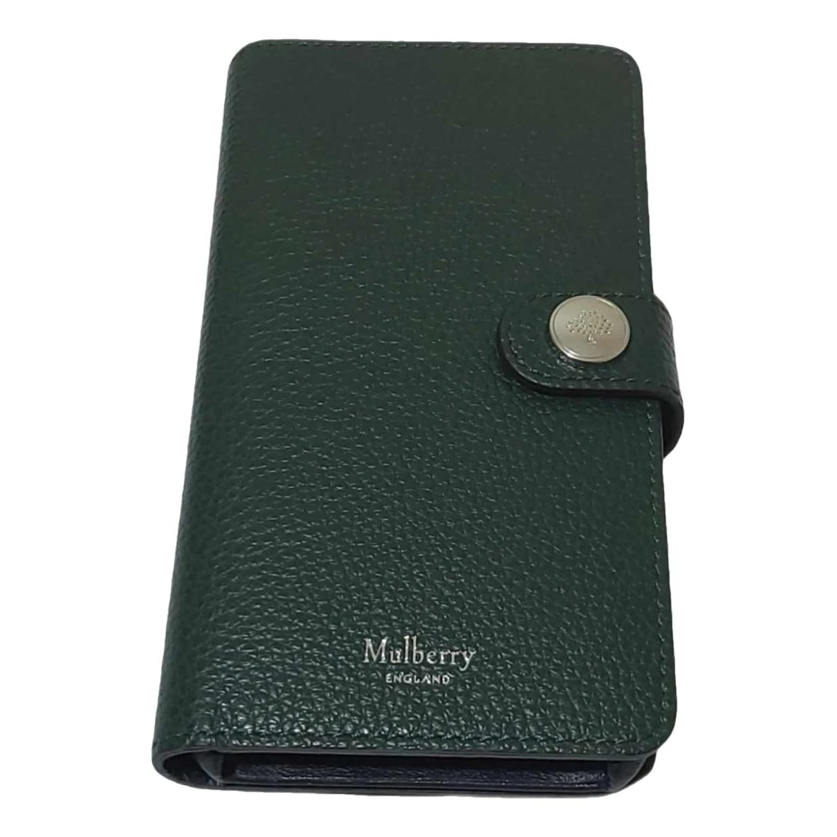 Pre-owned Mulberry Leather Card Wallet In Green