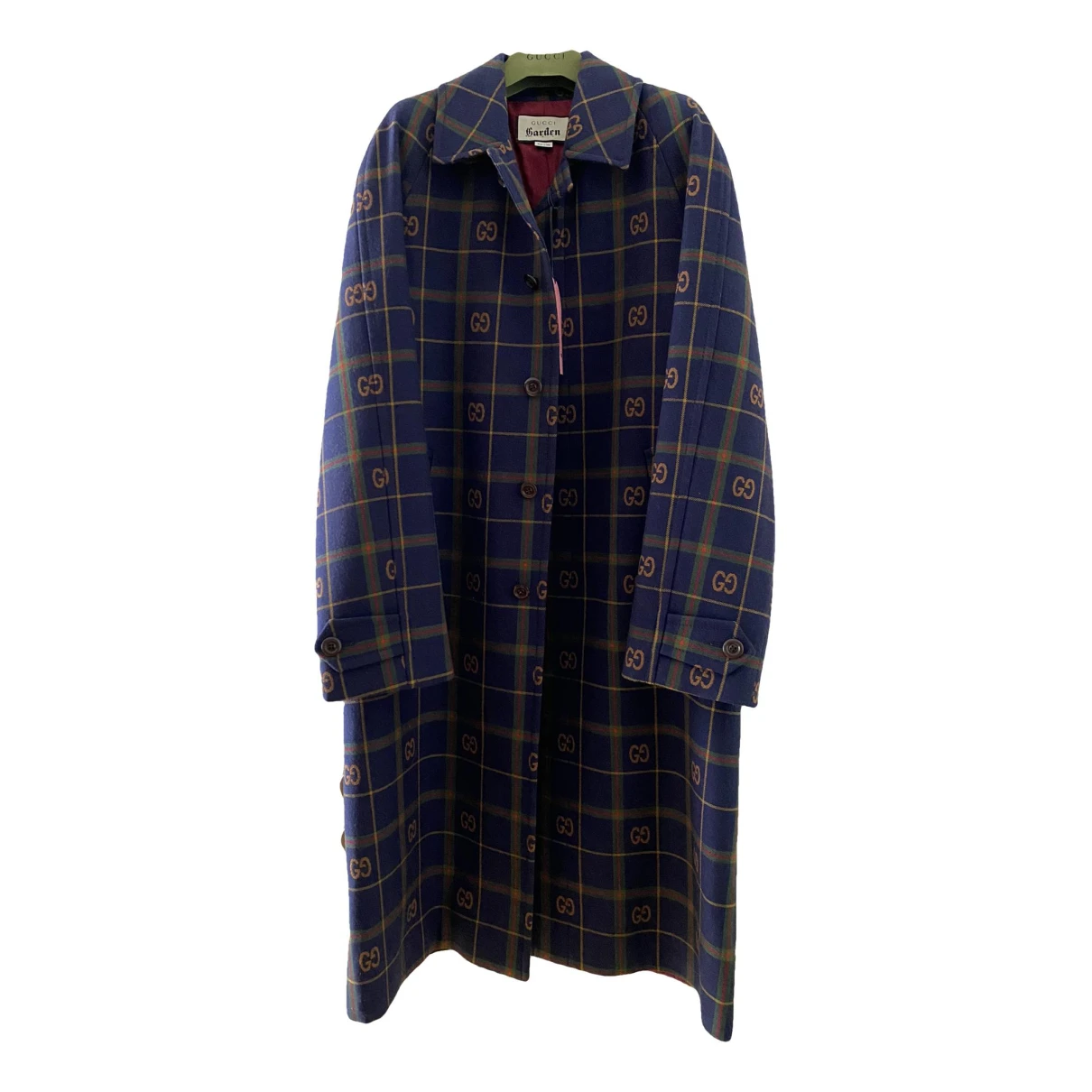 Pre-owned Gucci Wool Coat In Blue