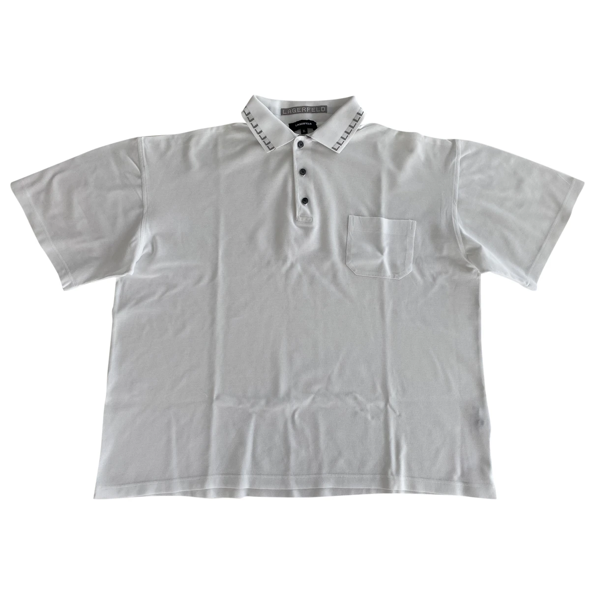 Pre-owned Karl Lagerfeld Polo Shirt In White