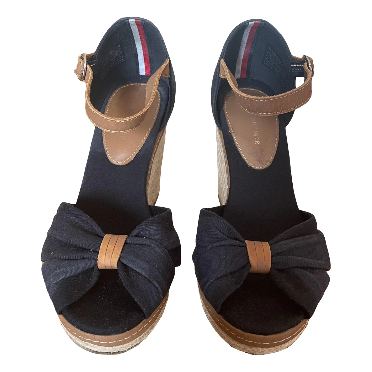Pre-owned Tommy Hilfiger Cloth Sandals In Blue