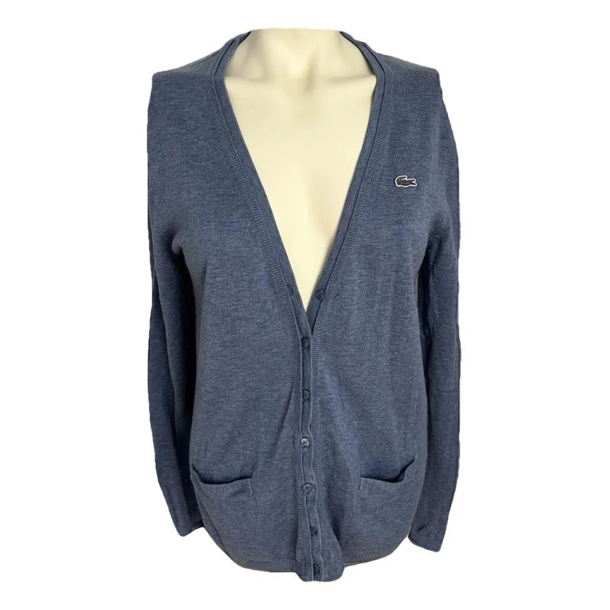 Pre-owned Lacoste Cardigan In Blue