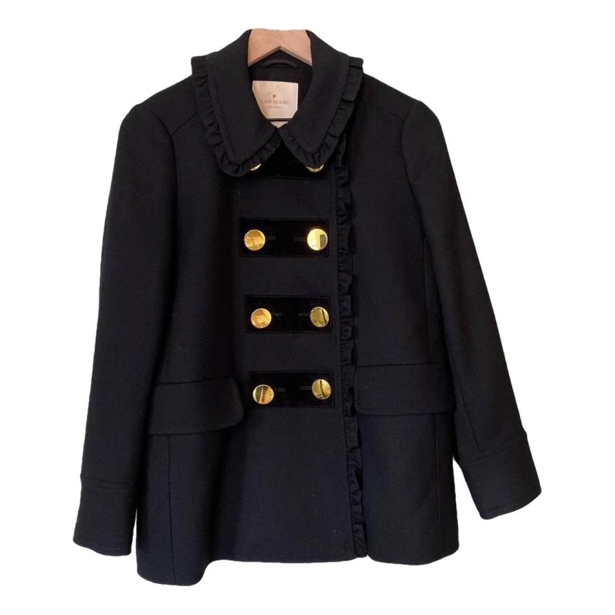 Pre-owned Kate Spade Wool Jacket In Black