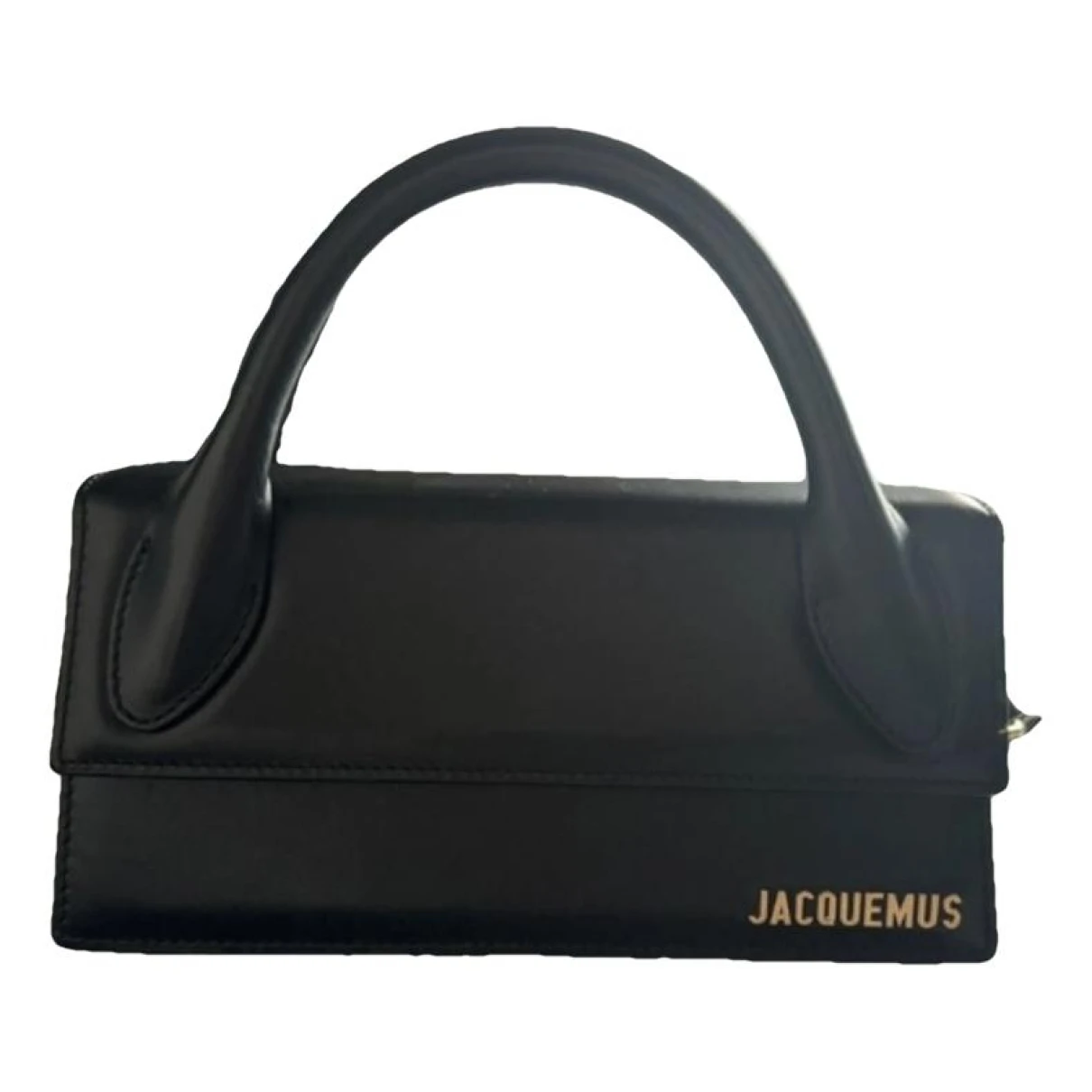 Pre-owned Jacquemus Chiquito Long Leather Handbag In Black