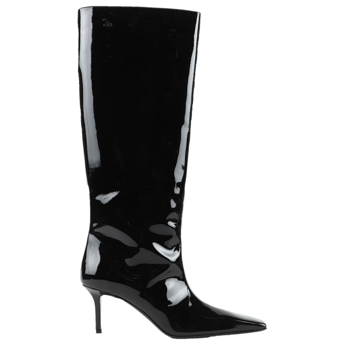 Pre-owned Acne Studios Patent Leather Boots In Black