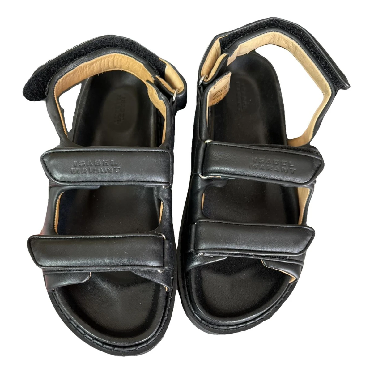 Pre-owned Isabel Marant Leather Sandals In Black