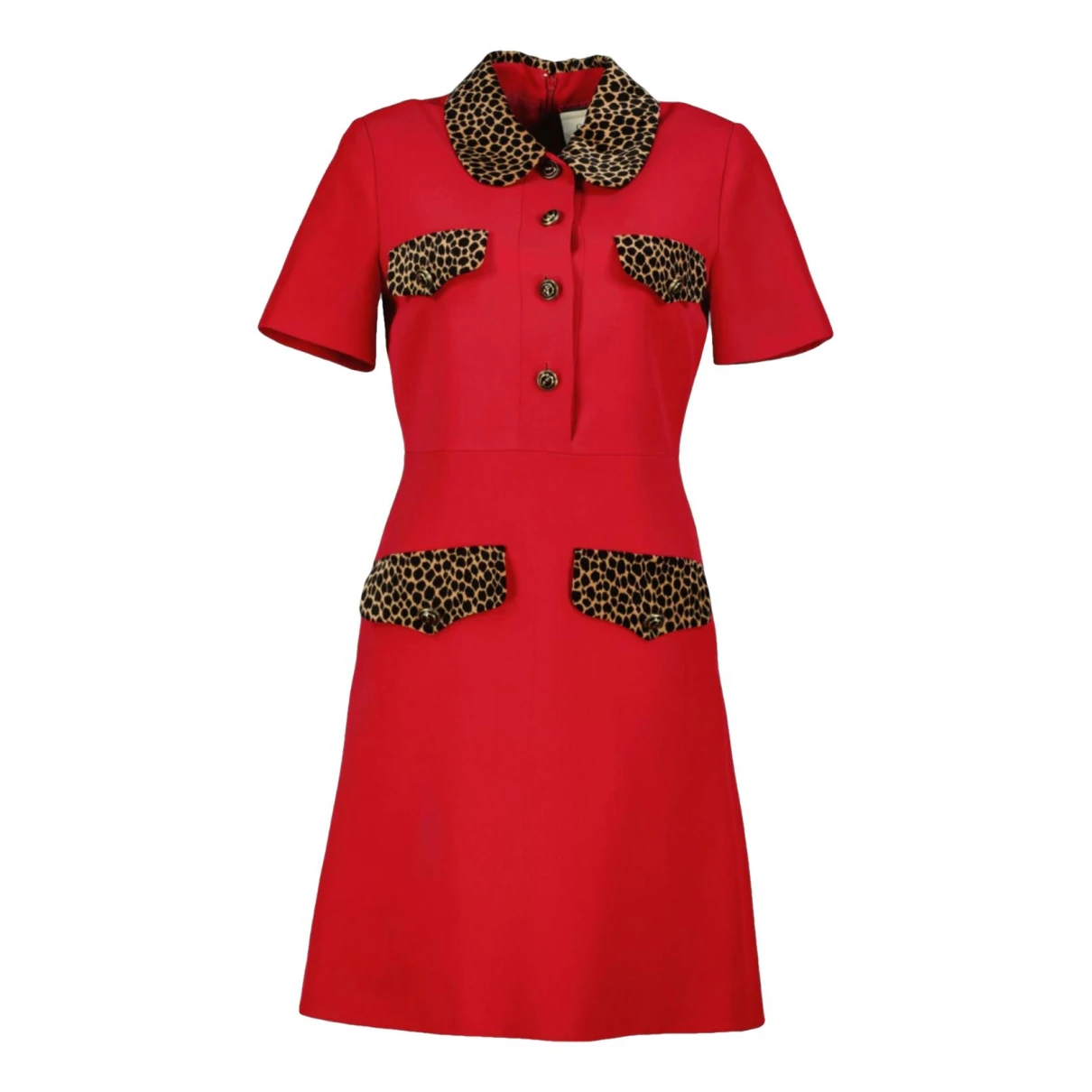Pre-owned Gucci Silk Mid-length Dress In Red