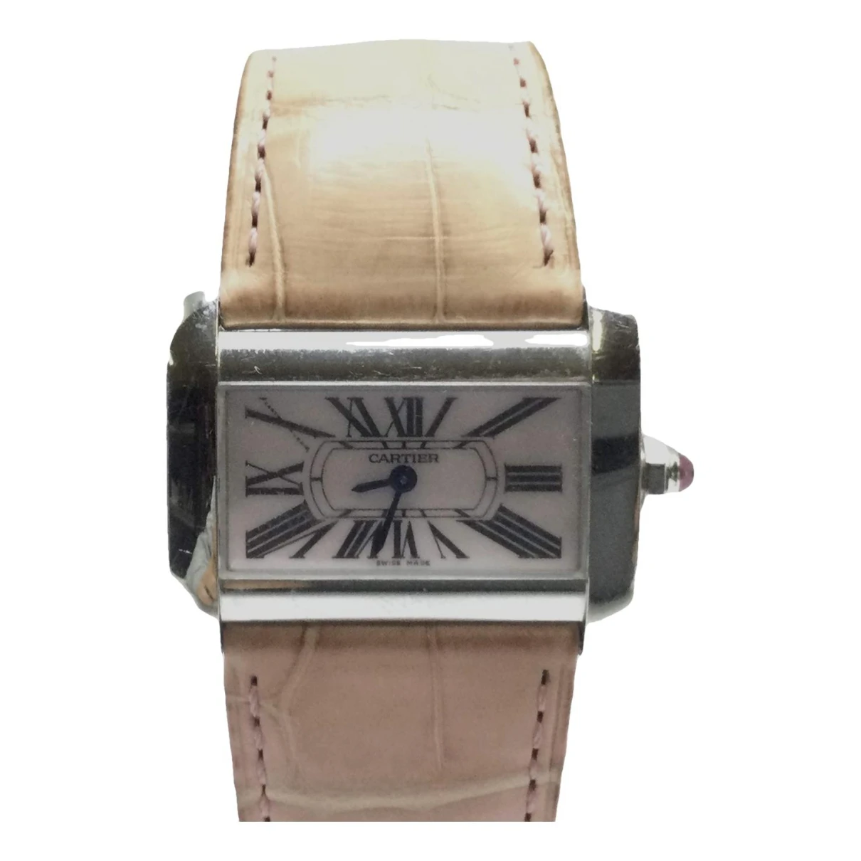 Pre-owned Cartier Divan Watch In Pink