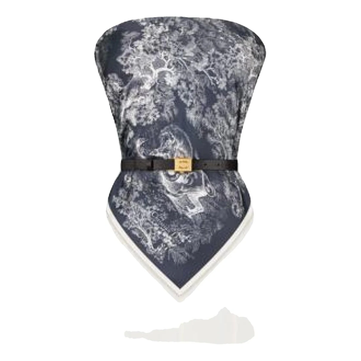 Pre-owned Dior Iviera Silk Corset In Blue