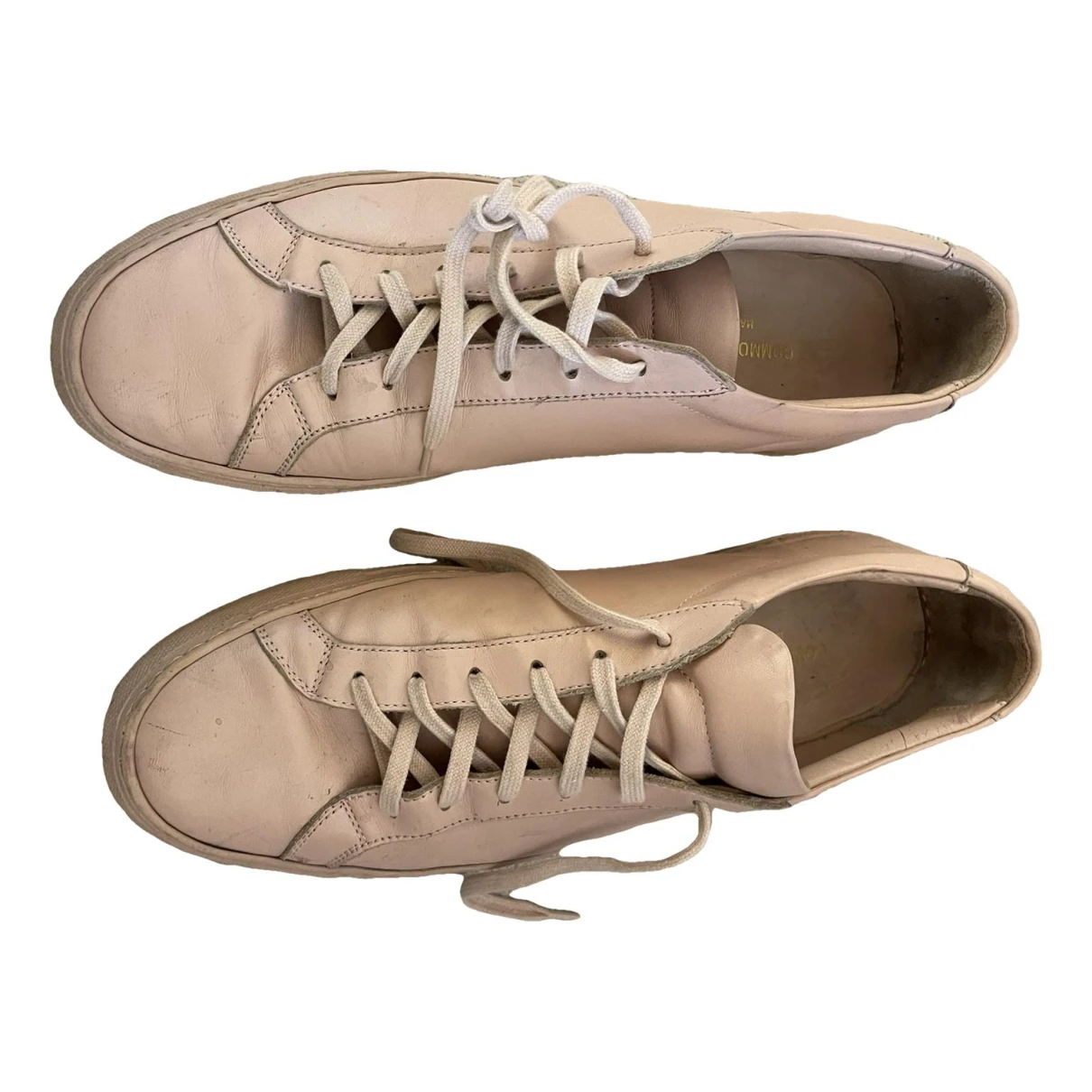 Pre-owned Common Projects Leather Low Trainers In Pink