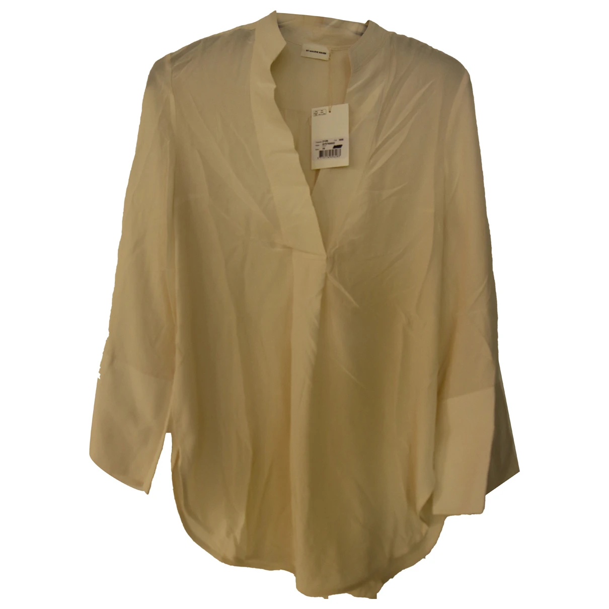 Pre-owned By Malene Birger Silk Blouse In White