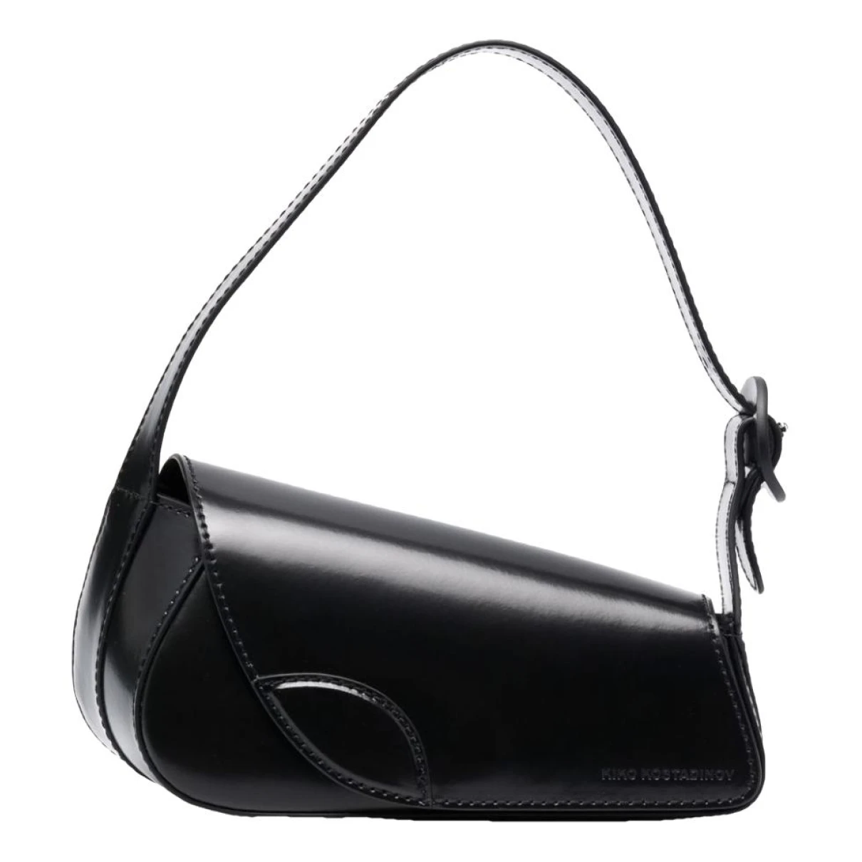 Pre-owned Kiko Kostadinov Leather Handbag In Black