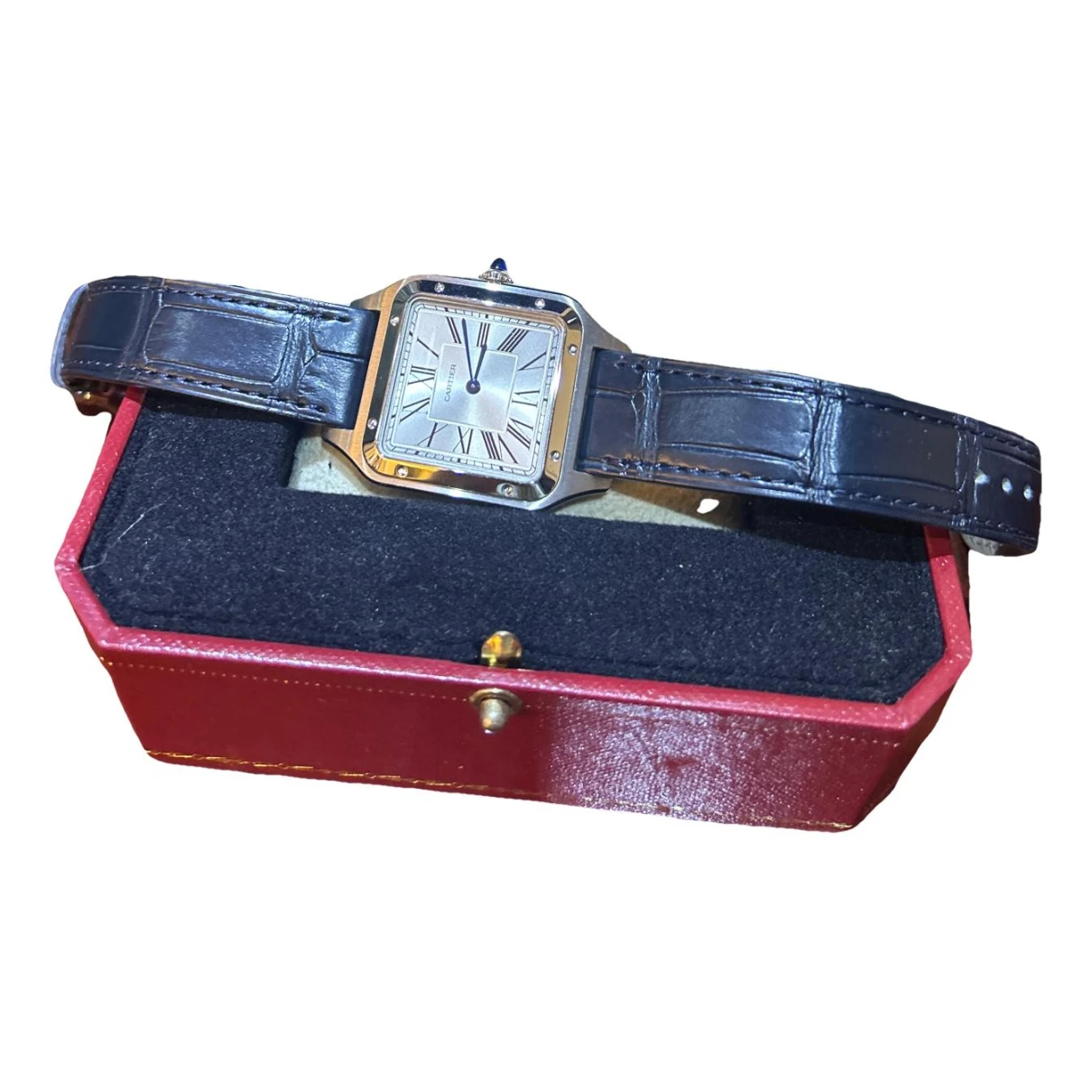 Pre-owned Cartier Santos Dumont Watch In Silver